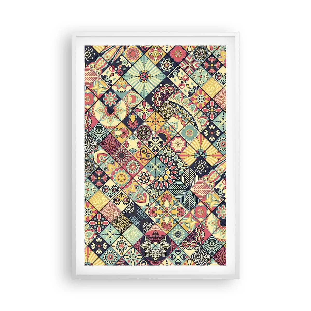 Plakát v bílém rámu - Marokánská vize - 61x91 cm