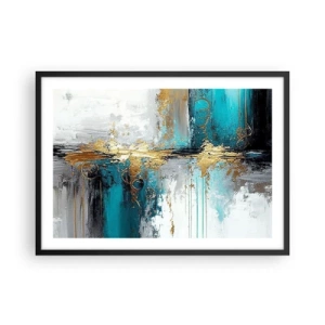 Plakát v černém rámu - Všechno plyne - 70x50 cm
