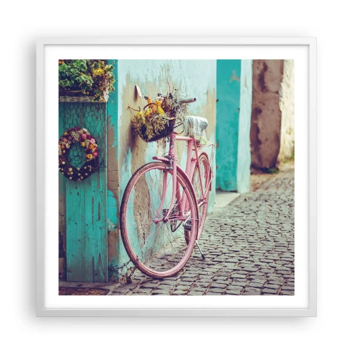 Plakát v bílém rámu - Hned se vrátím - 60x60 cm