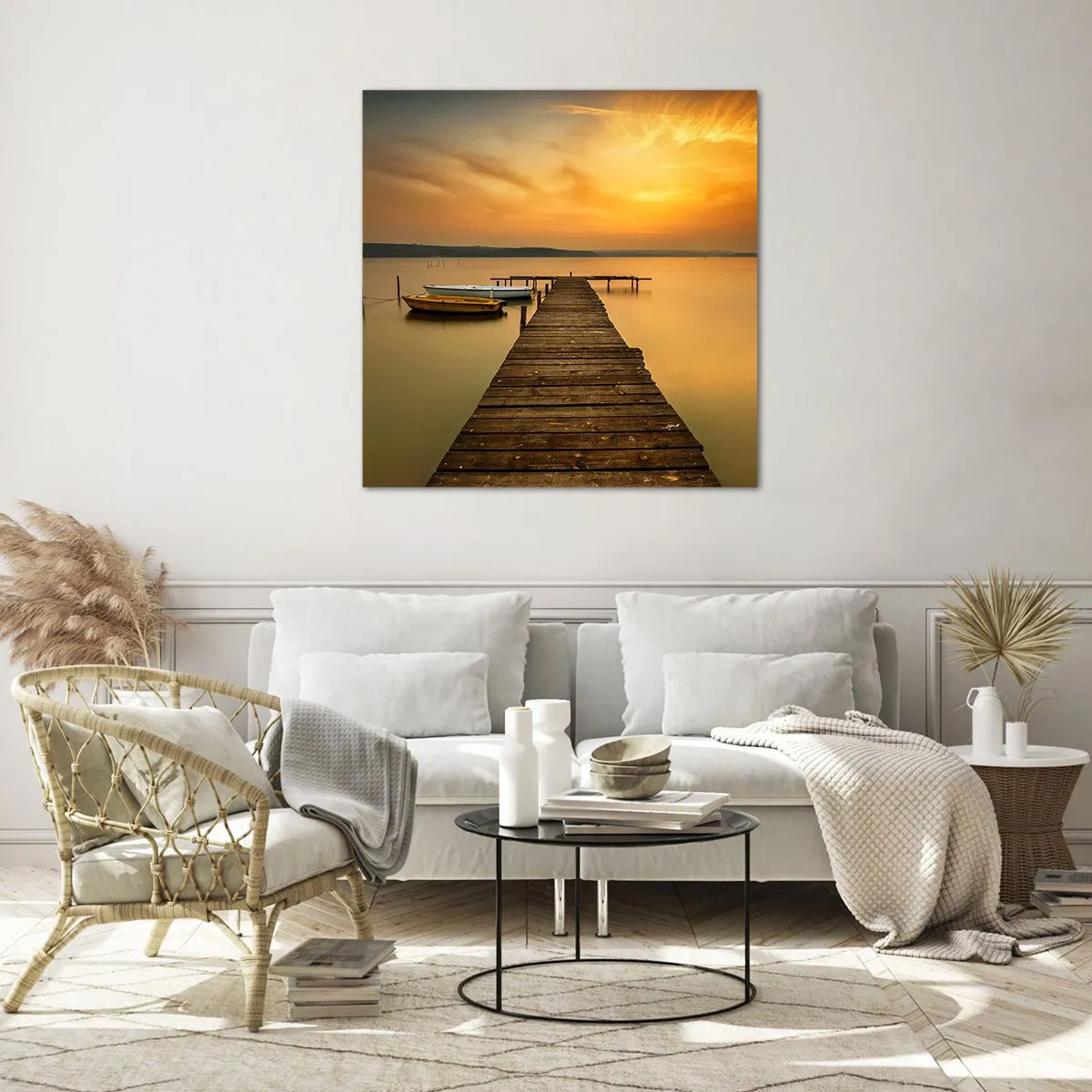 Obraz na skle - Otevřu ti zlaté nebe - 40x40 cm