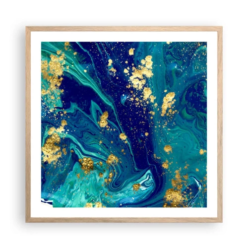 Plakát v rámu světlý dub - Plátky slunce - 60x60 cm