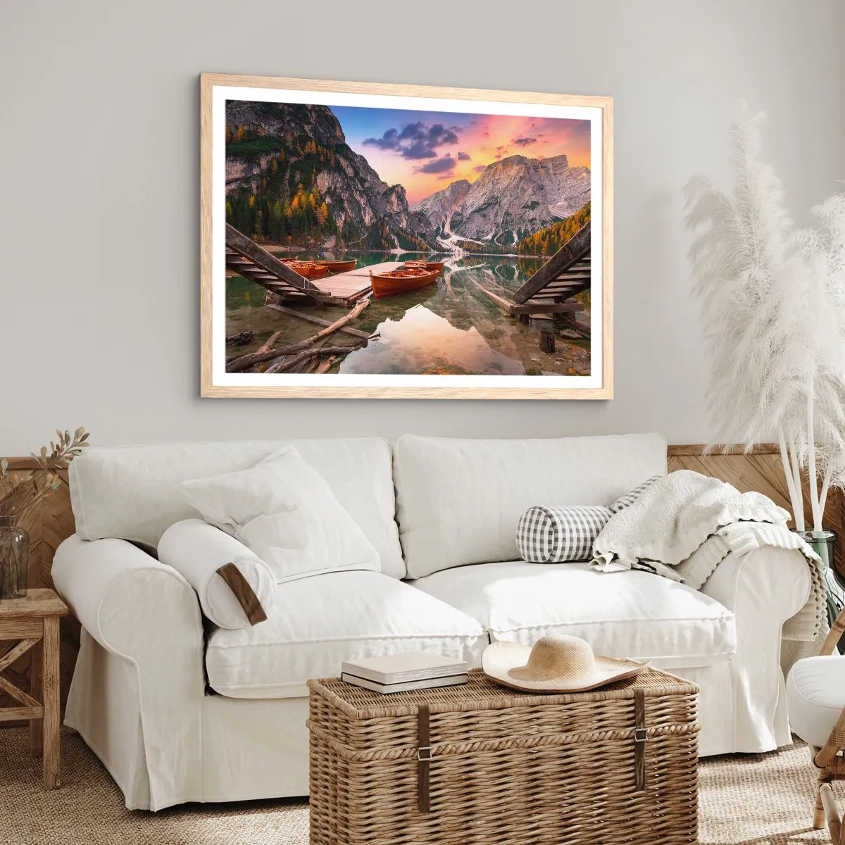 Plakát v rámu světlý dub - Slib dne - 40x30 cm