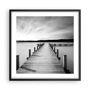 Plakát v černém rámu - U napajedla – klidu - 50x50 cm