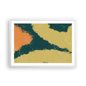 Plakát v bílém rámu - Abstrakce – zpomalený pohyb - 70x50 cm