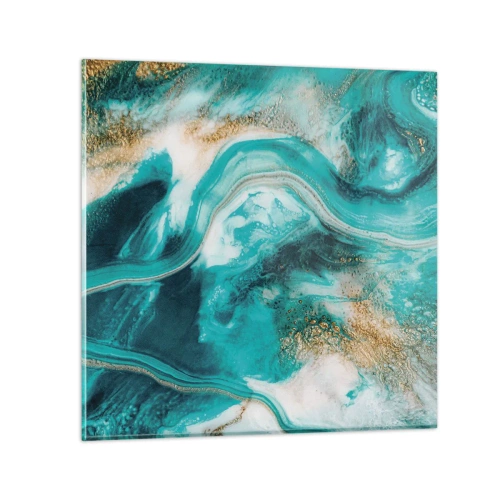 Obraz na skle - Řeka zlata - 50x50 cm