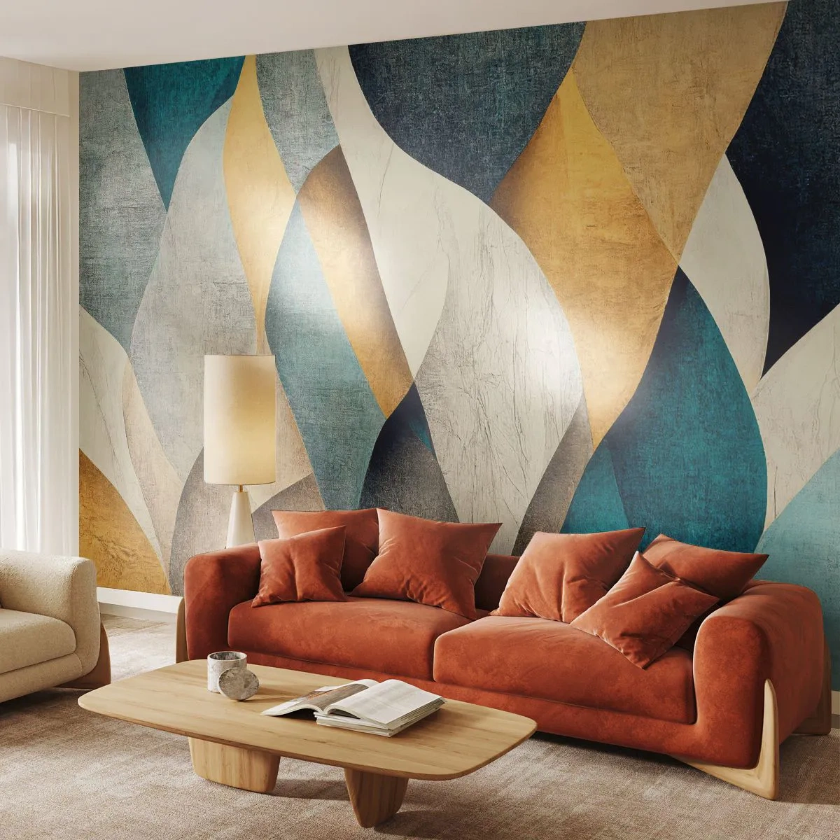Fototapeta Premium Sand - Rytmus a vlnění - Abstrakce, Kus, Obnošené - 450x315 cm