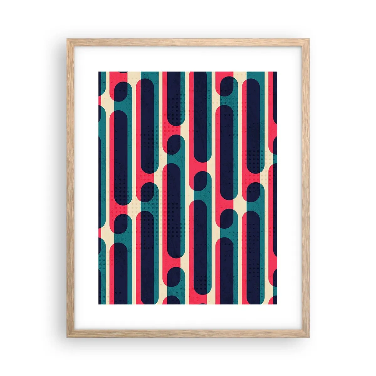 Plakát v rámu světlý dub - Dovnitř a dopředu - 40x50 cm