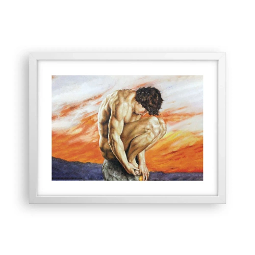 Plakát v bílém rámu - Ponořen do sebe - 40x30 cm