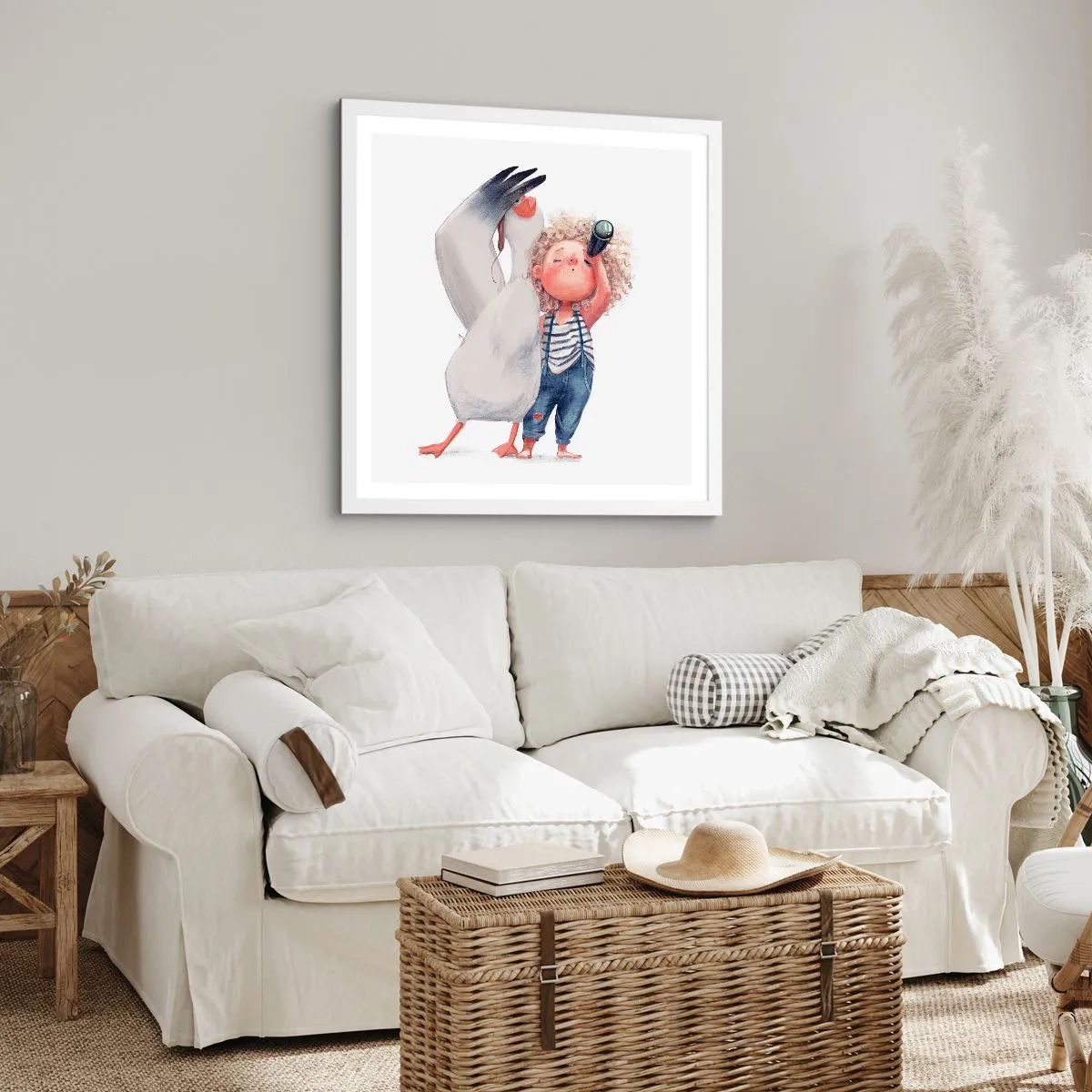 Plakát v bílém rámu - Plán na skvělou cestu - 40x40 cm