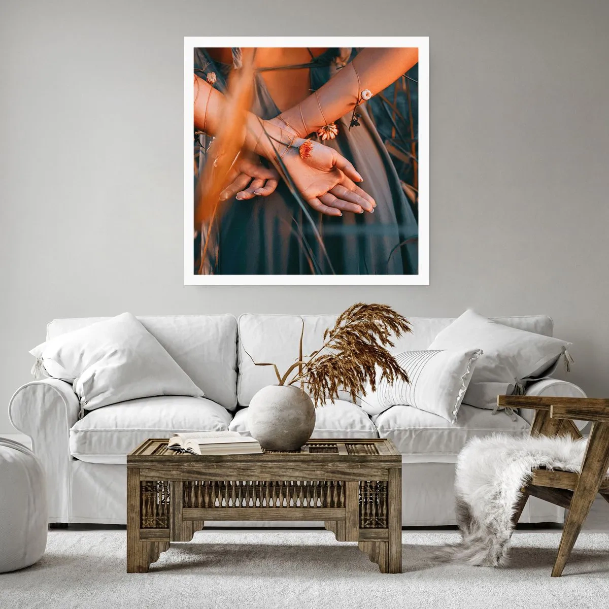 Plakát - Propojená s přírodou - 40x40 cm