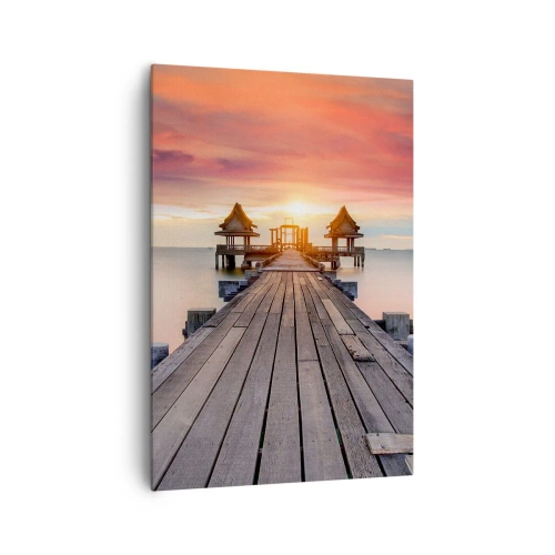 Obraz na plátně - Západ na východě - 70x100 cm