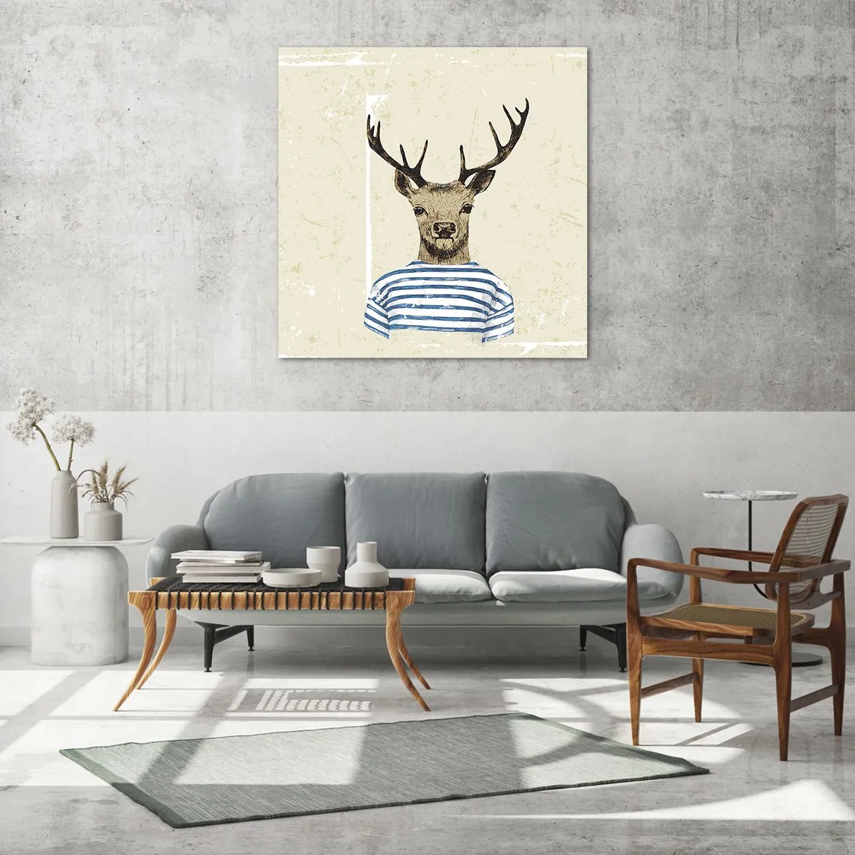 Obraz na skle - Protože mám rád pruhované košile! - 70x70 cm