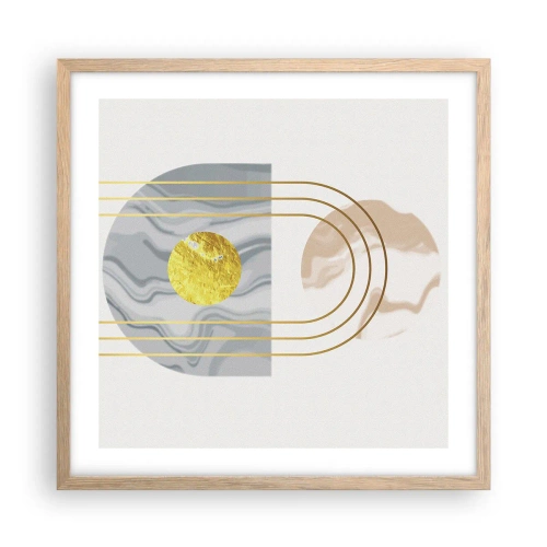 Plakát v rámu světlý dub - Jas a zářivost - 50x50 cm