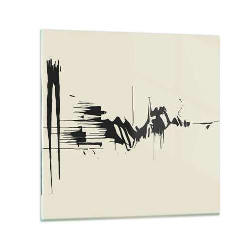 Obraz na skle - Spěšná abstrakce - 50x50 cm