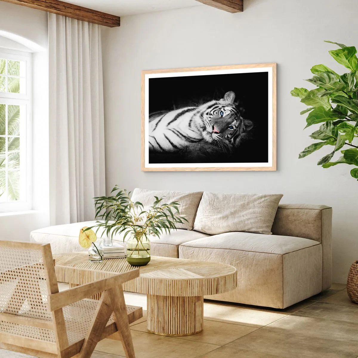 Plakát v rámu světlý dub - Divočina a klid - 40x30 cm