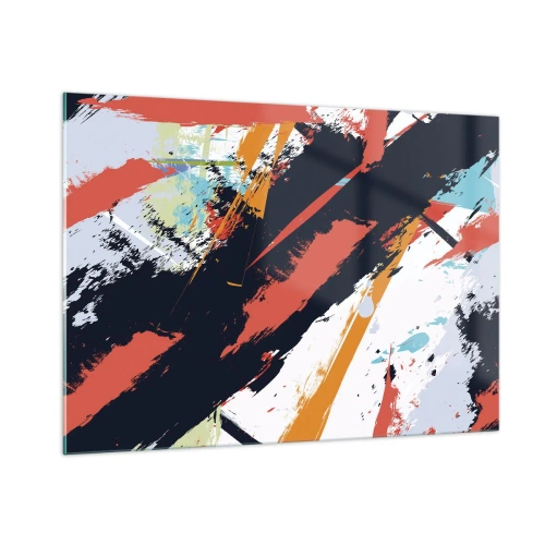 Obraz na skle - Dynamická kompozice - 100x70 cm