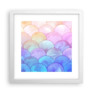 Plakát v bílém rámu - Perleťová šupina - 30x30 cm