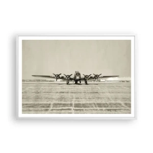 Plakát v bílém rámu - Jako vždy připraven - 100x70 cm