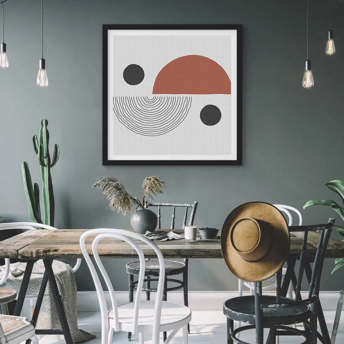 Plakát v černém rámu - Dokonalost kruhu - 60x60 cm