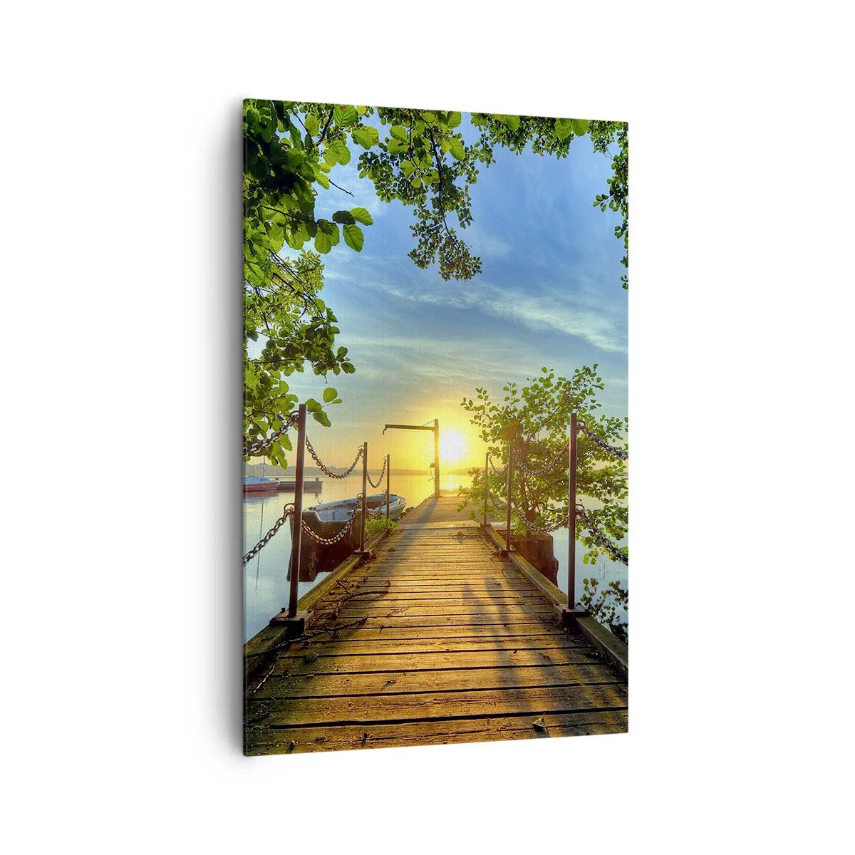 Obraz na plátně - Západ u vody - 80x120 cm