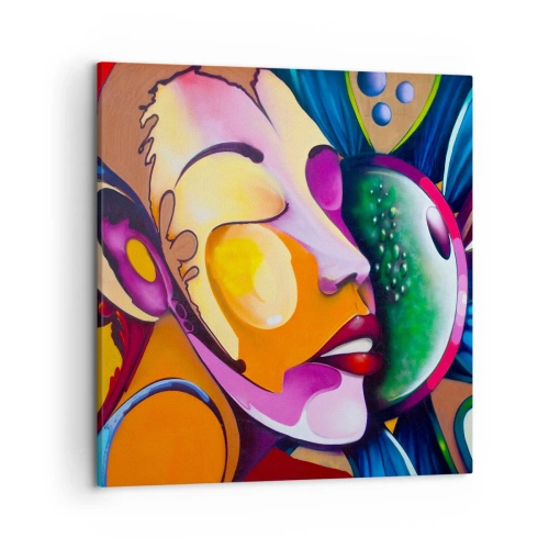 Obraz na plátně - Dotknout se barvou - 50x50 cm