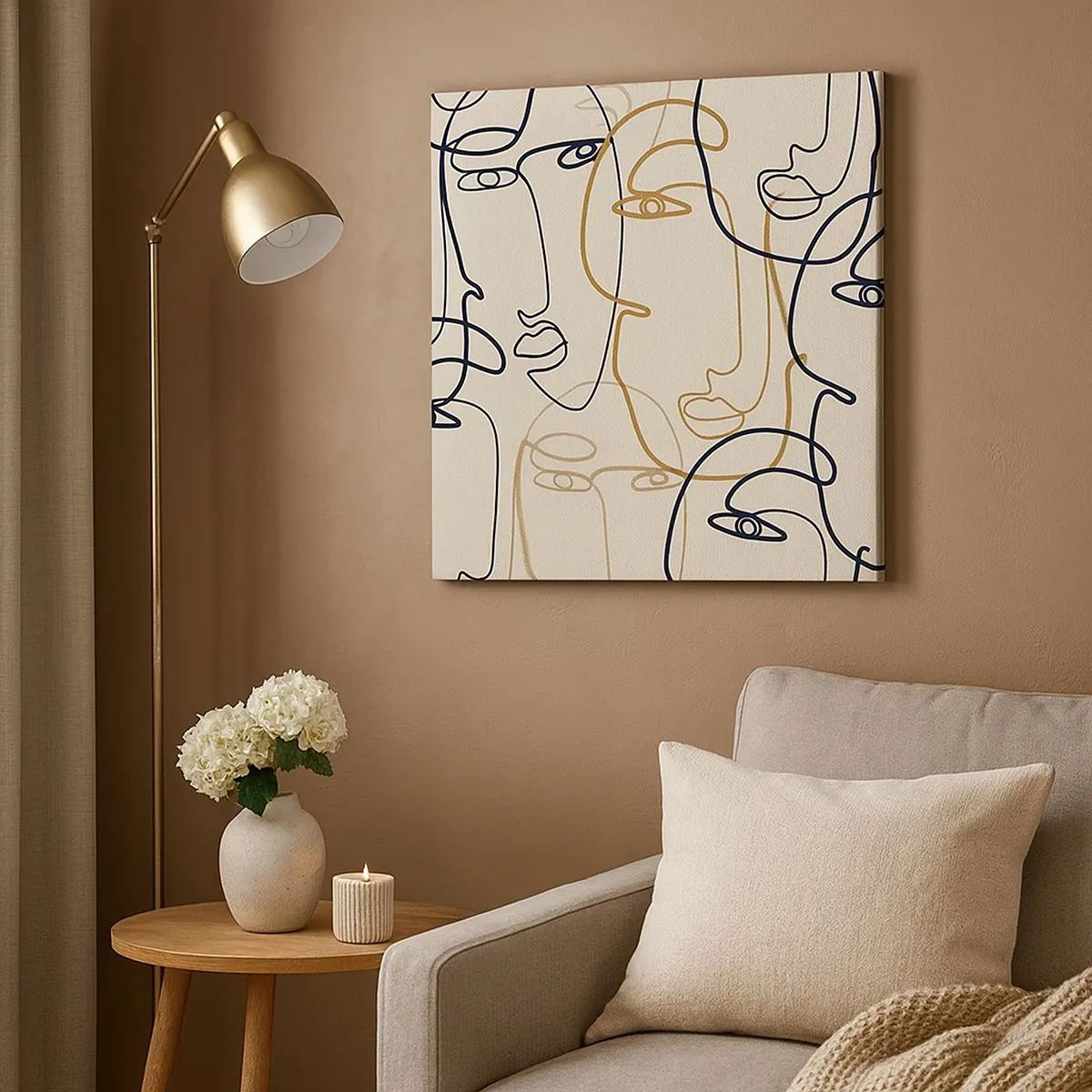 Obraz na plátně - Portrét znásobený - 30x30 cm