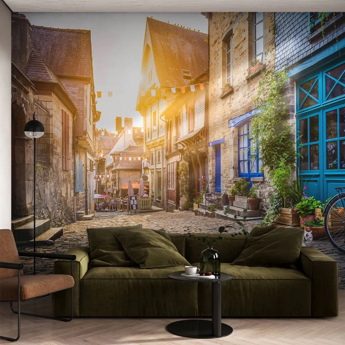 Fototapeta Samolepicí Deluxe Sticker - Bílý duch městečka - Město, Francie, Architektura - 250x175 cm