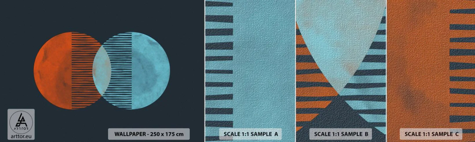 Vzor Fototapety Premium Canvas - Astronomická fantazie - Abstrakce, Kus, Moderní vzor - 100x30 cm