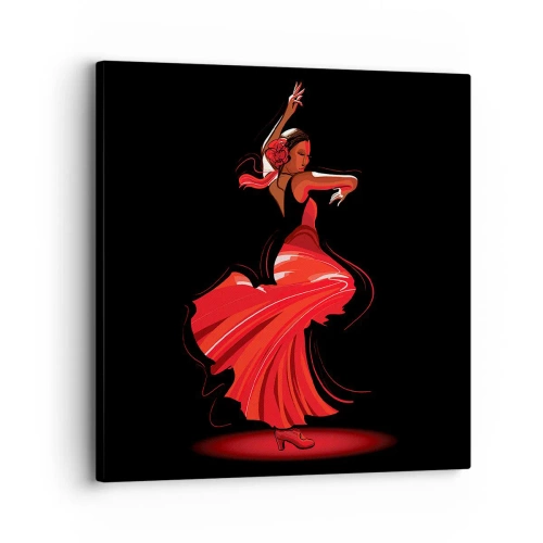 Obraz na plátně - Žhavá duše flamenco - 30x30 cm
