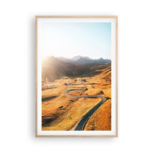 Plakát v rámu světlý dub - Ve zlatém údolí - 61x91 cm