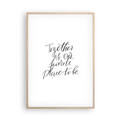 Plakát v rámu světlý dub - Cítíte to také? - 70x100 cm