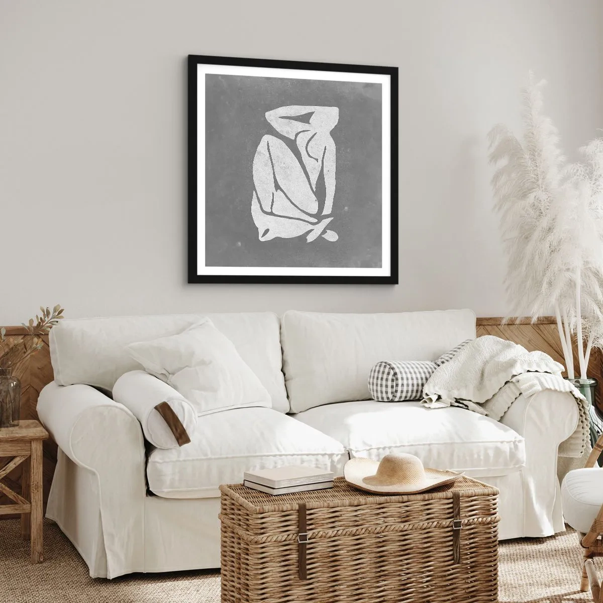 Plakát v černém rámu - V zádumčivosti - 60x60 cm