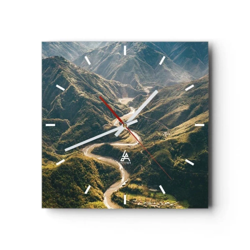 Nástěnné hodiny - Přímo ze srdce hor - 30x30 cm