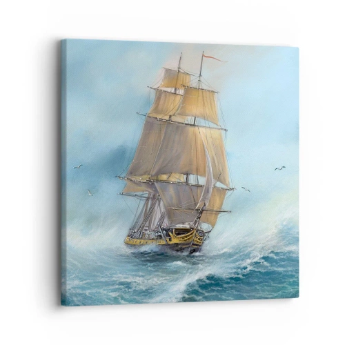 Obraz na plátně - Běžící po vlnách - 30x30 cm