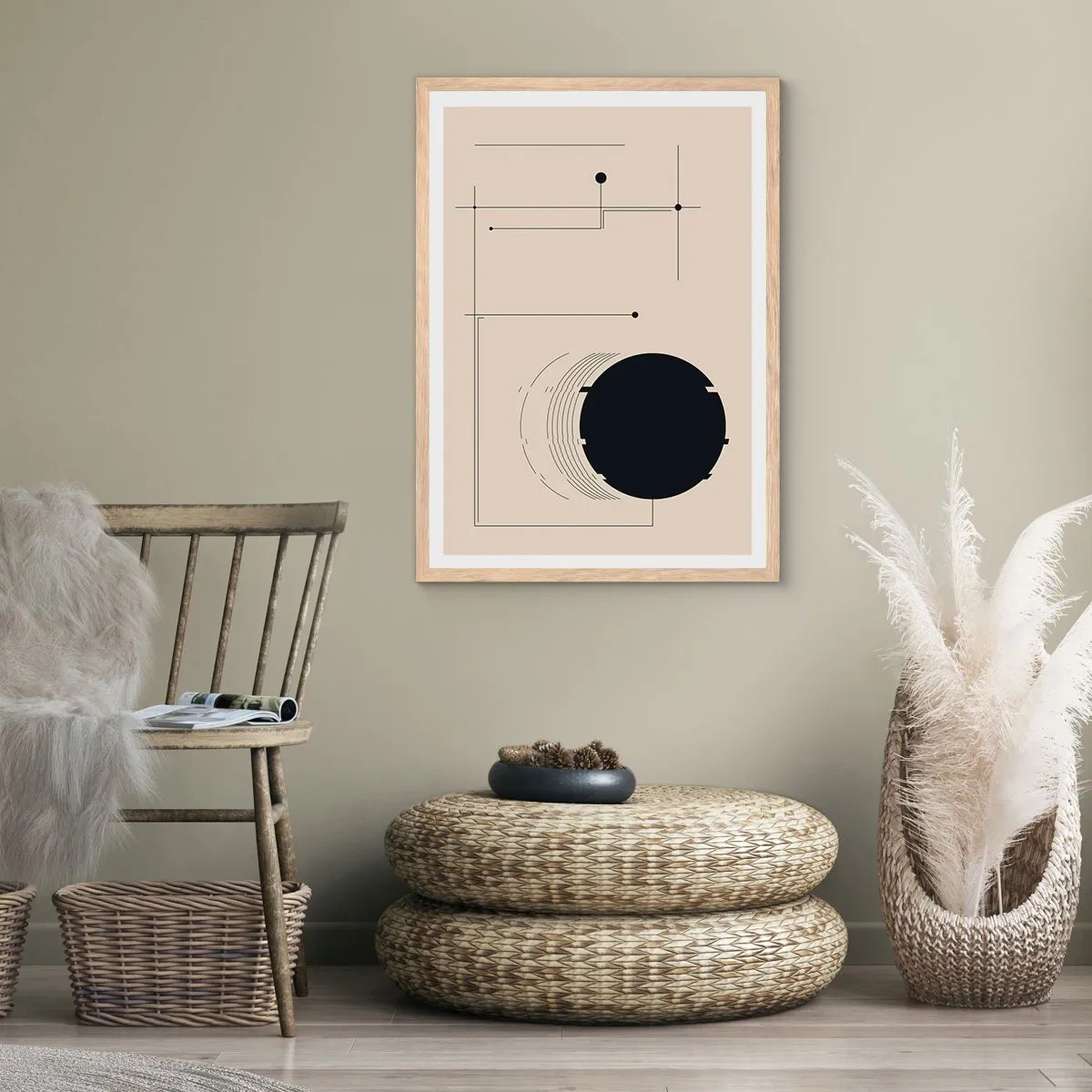 Plakát v rámu světlý dub - Pružná a dynamická kompozice - 40x50 cm