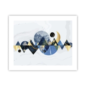 Plakát - Geometrická krajina - 50x40 cm