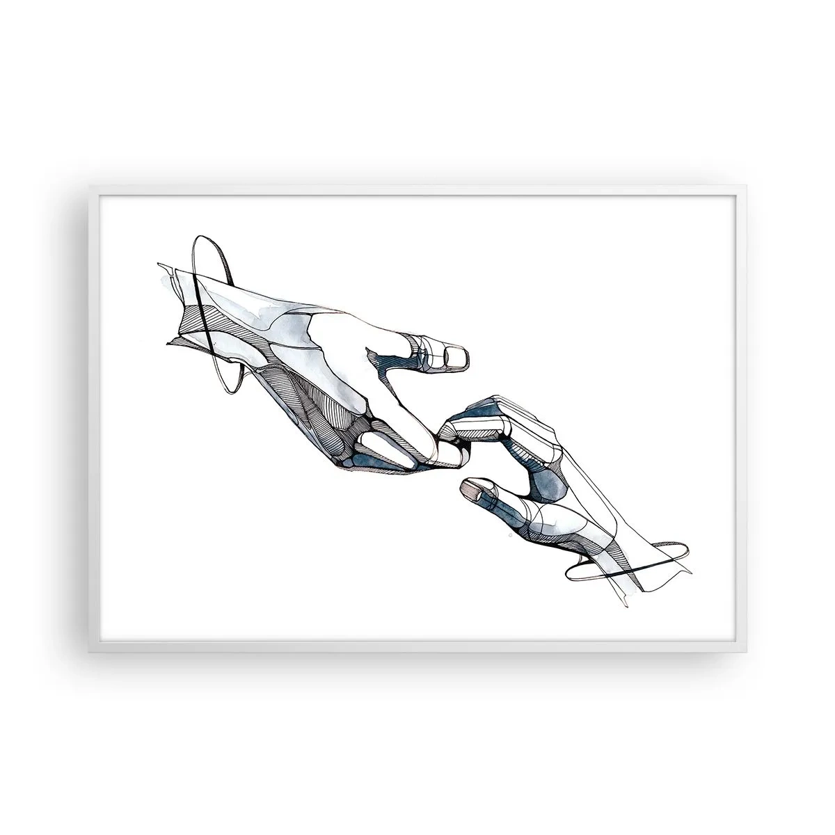 Plakát v bílém rámu - Dobré gesto - 100x70 cm