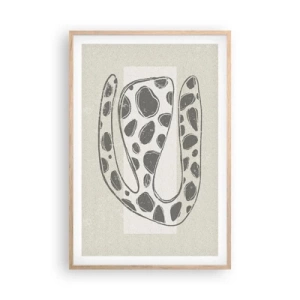 Plakát v rámu světlý dub - Bizarní bytost - 61x91 cm