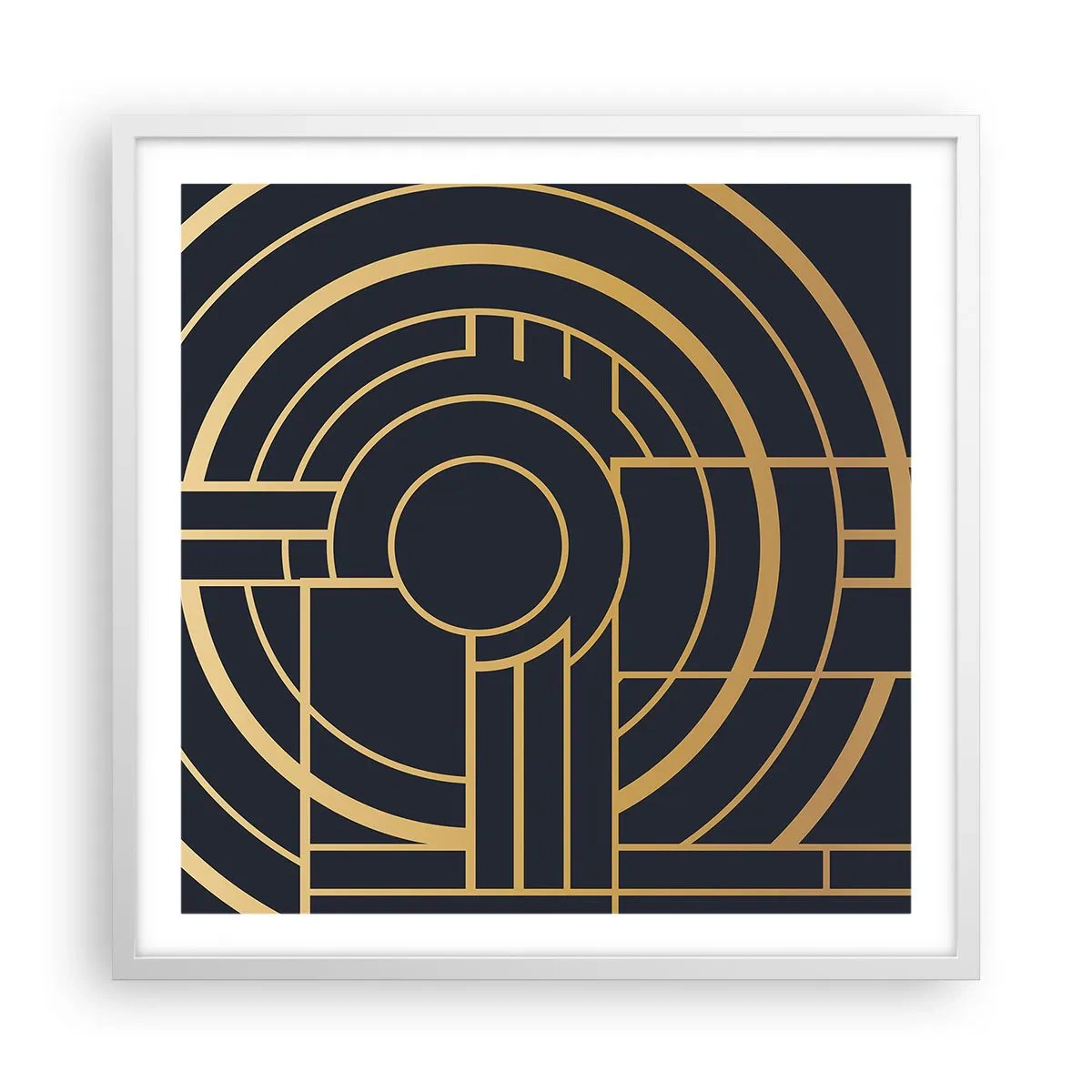 Plakát v bílém rámu - Obraty události - 60x60 cm