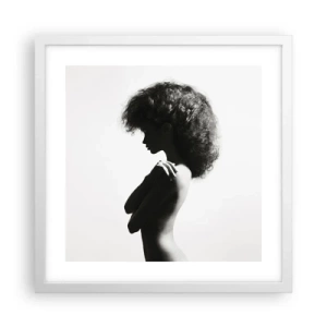 Plakát v bílém rámu - Jako květina na štíhlém stonku - 40x40 cm