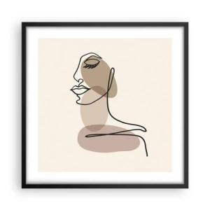 Plakát v černém rámu - Při poslechu samé sebe - 50x50 cm