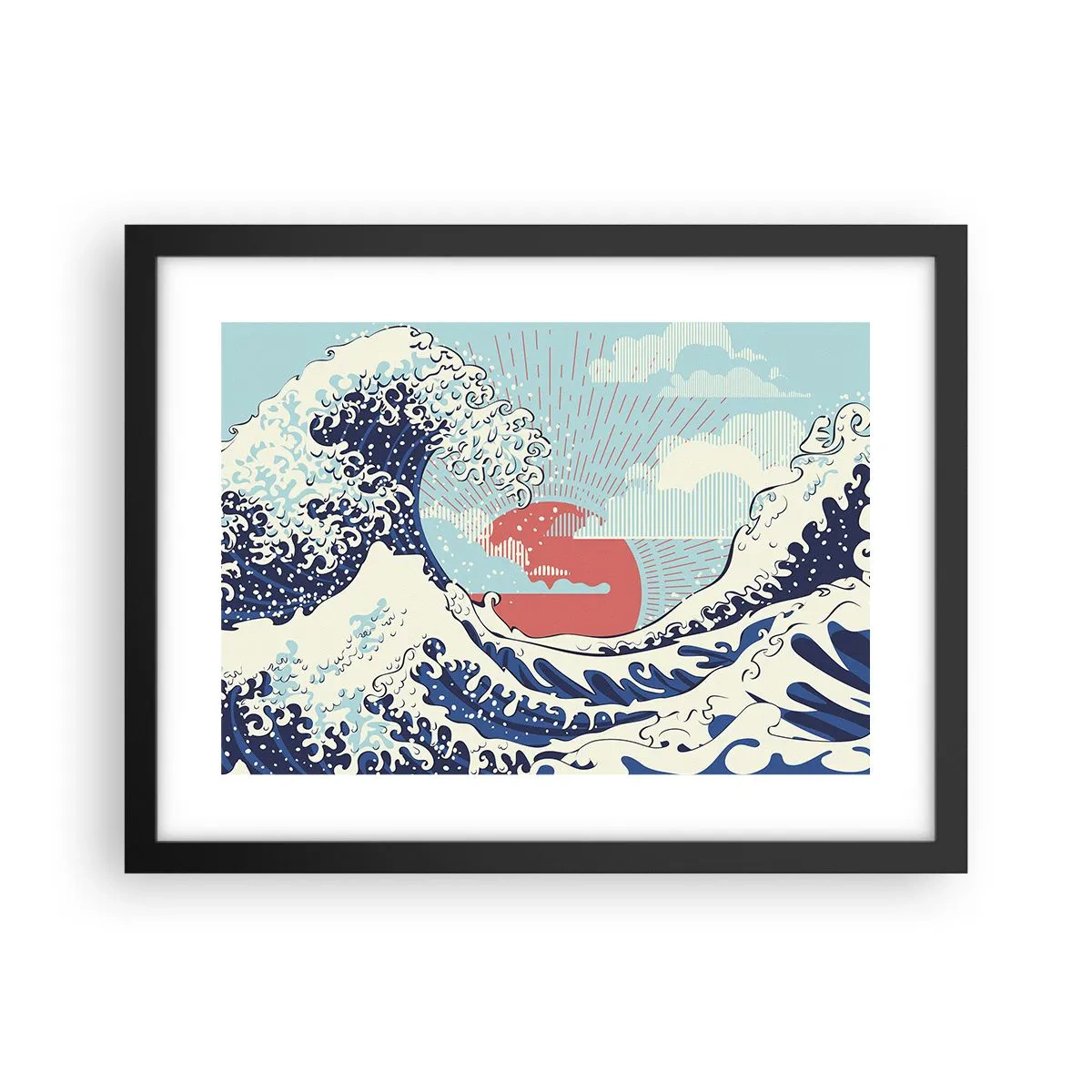 Plakát v černém rámu - Z japonských inspirací - 40x30 cm
