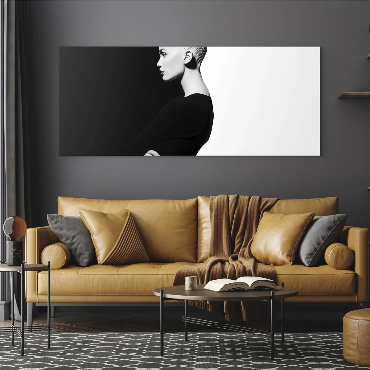 Obraz na skle - Prostě žena - 100x40 cm