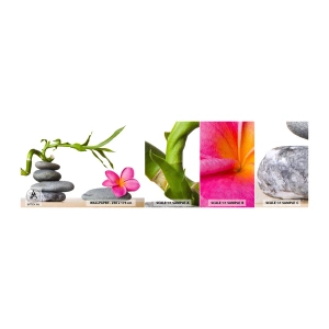 Vzor Fototapety Samolepicí Deluxe Sticker - Barvy života a trvání - Květ, Kameny, Lázně - 100x30 cm