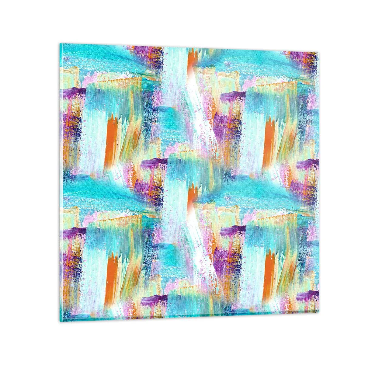 Obraz na skle - Pohodové střídavé cákance - 60x60 cm