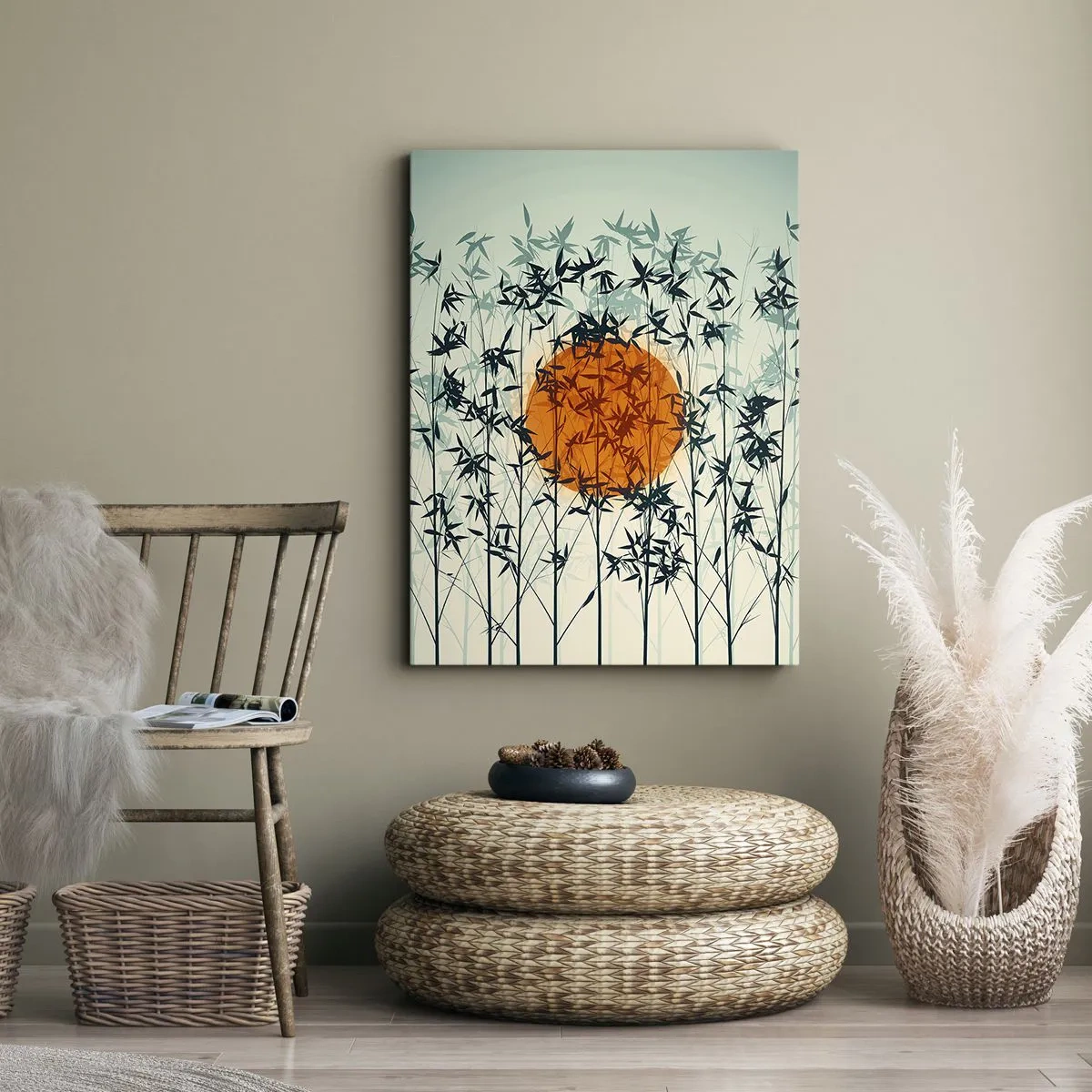 Obraz na plátně - Japonské slunce - 80x120 cm