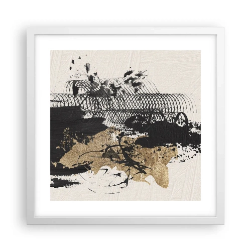 Plakát v bílém rámu - Kompozice s vášní - 40x40 cm
