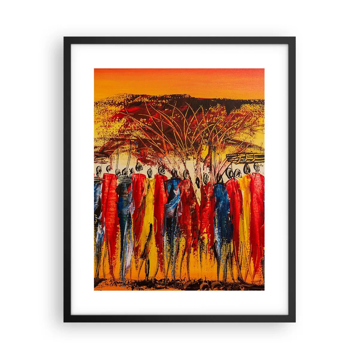 Plakát v černém rámu - Tam, tam, tam, tam jdou - 40x50 cm