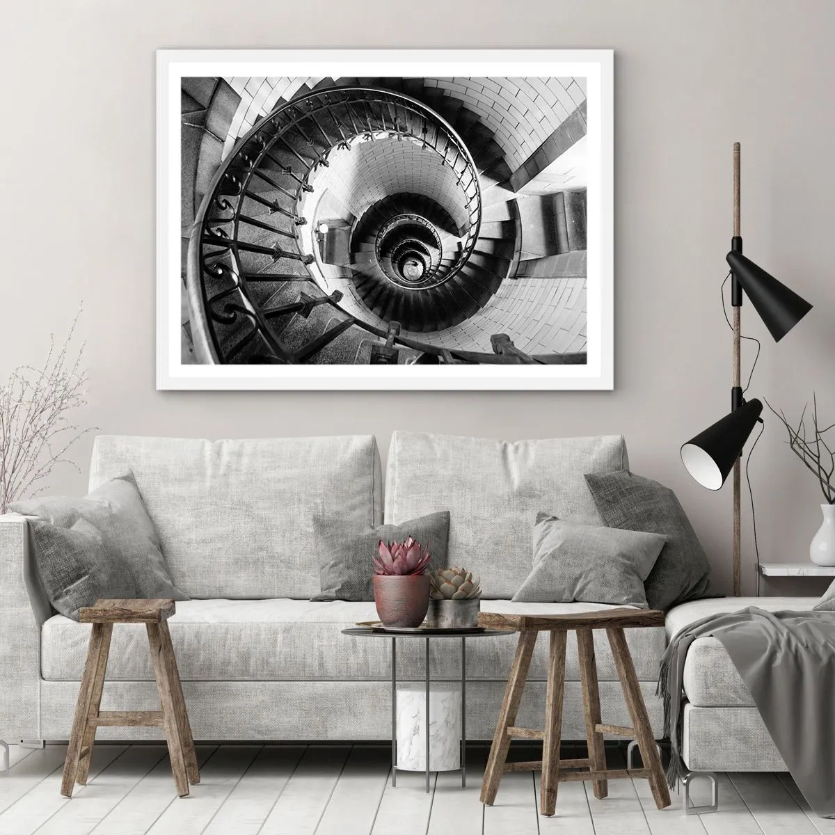 Plakát v bílém rámu - Jen výš a výš - 100x70 cm