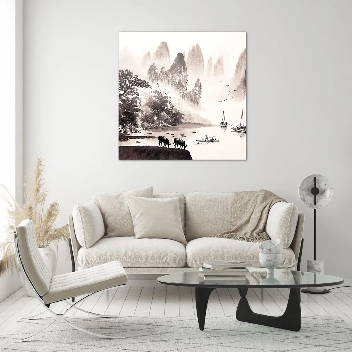 Obraz na skle - Exotická všednost Východu - 40x40 cm